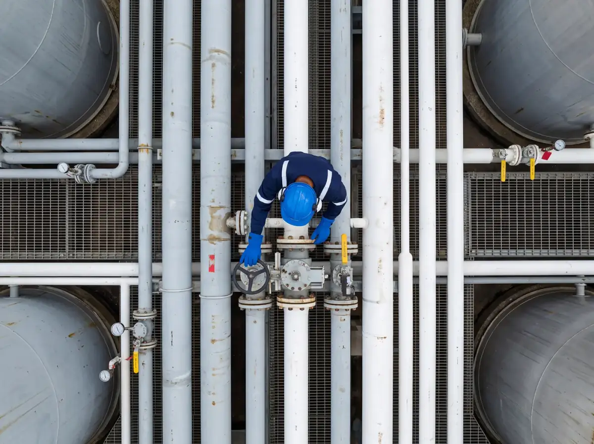 Planta industrial em operação, o ambiente para o qual a PHYGITALL desenvolve tecnologia