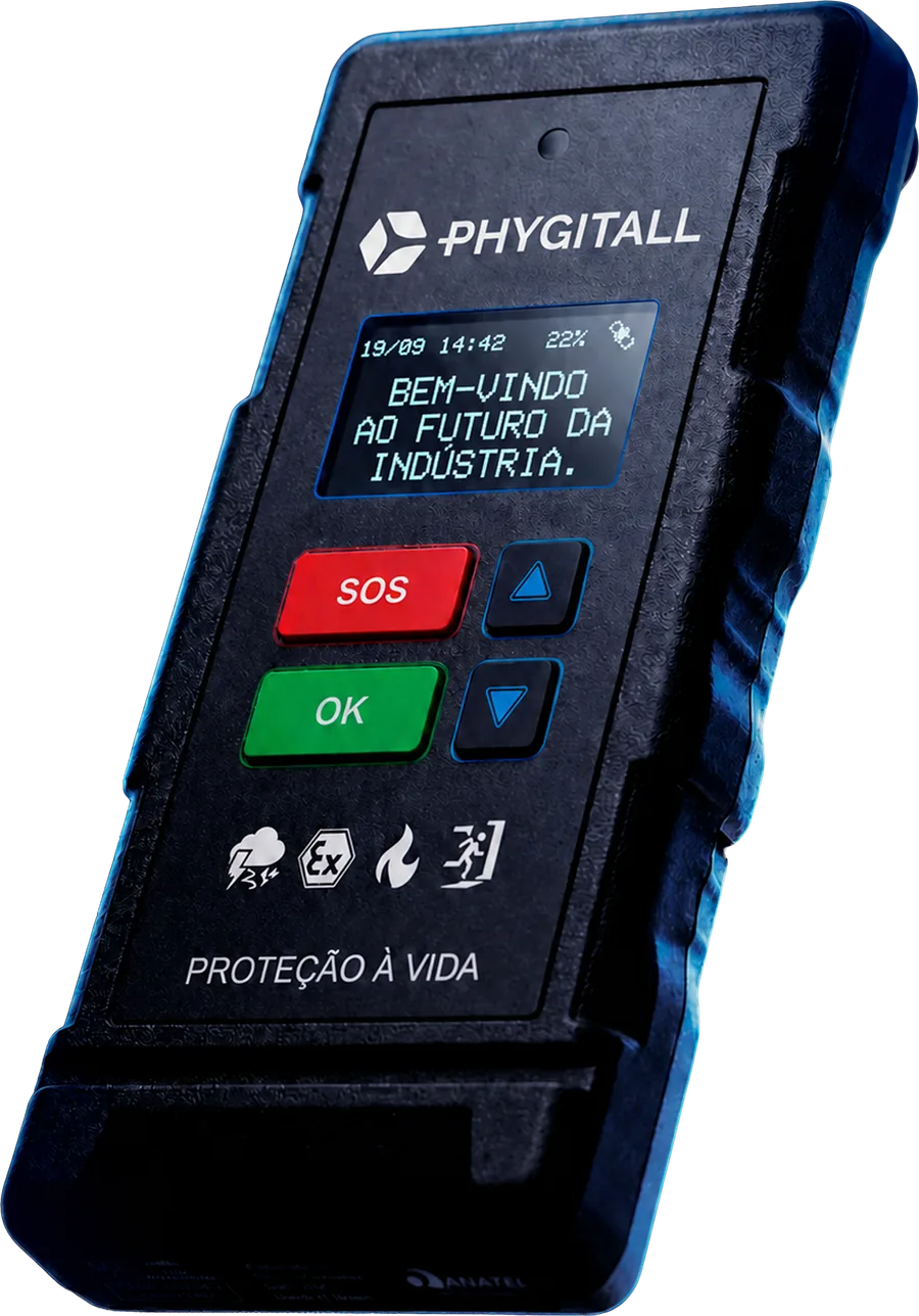 Smartbadge, o crachá inteligente da PHYGITALL, com botão de emergência e tela